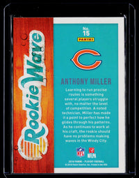 2018 Panini Playoff Rookie Wave Anthony Miller #15 Bears Rookie Card - back