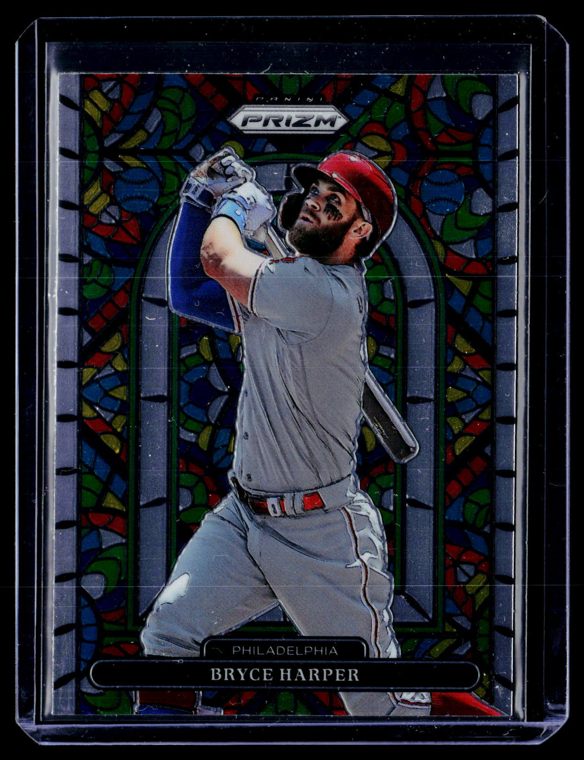 2022 Panini Prizm Baseball Stained Glass Bryce Harper #SG-4 - front