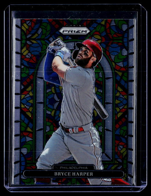 2022 Panini Prizm Baseball Stained Glass Bryce Harper #SG-4 - front