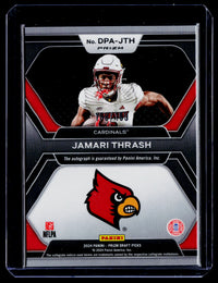 2024 Panini Prizm Draft Picks Jamari Thrash Draft Picks Autographs Rookie Card DPA-JTH - back