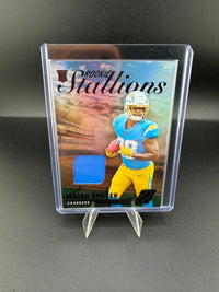 2022 Panini Absolute Football Rookie Stallions Isaiah Spiller RS-IS Rookie Memorabilia Card - front