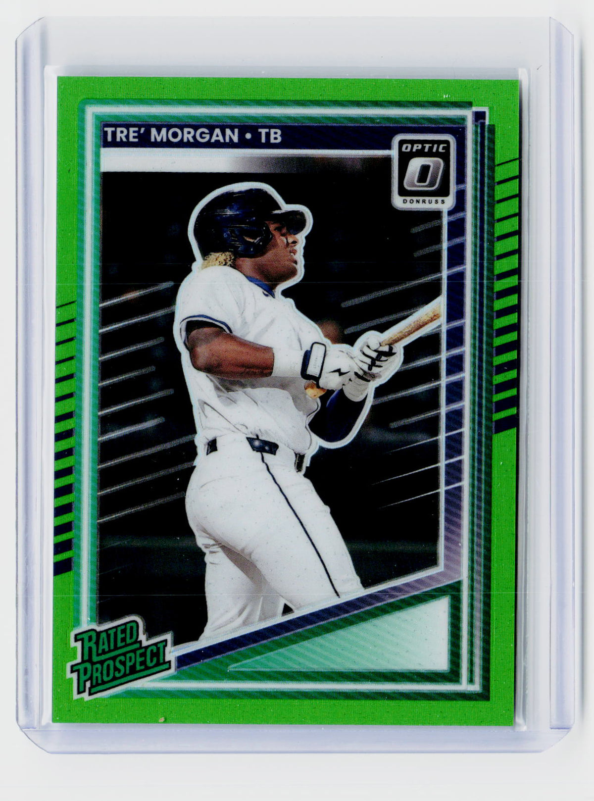 2025 Panini Donruss Optic Rated Prospect Tre' Morgan #126 Green Velocity /149 - front