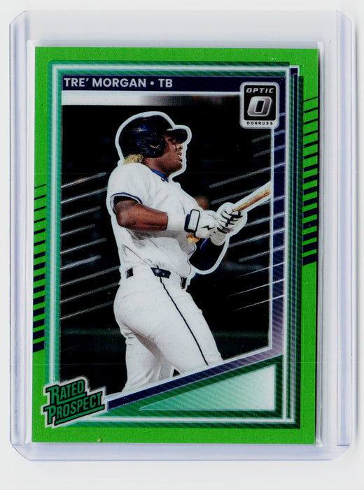 2025 Panini Donruss Optic Rated Prospect Tre' Morgan #126 Green Velocity /149 - front
