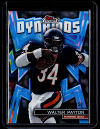 2024 Topps Finest Dynamos Walter Payton Sky Blue Refractor DYN-19 /150 - front