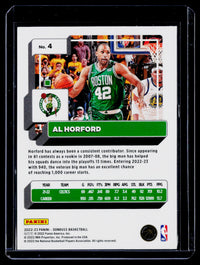 2022-23 Panini Donruss Basketball Al Horford Green Holo Laser #4 - back