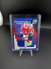 2025 Panini Score Zone Memorabilia James Cook Buffalo Bills ZON-JCK - front