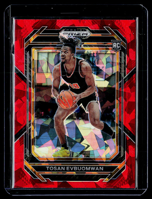 2023 Panini Prizm Draft Picks Tosan Evbuomwan #11 Red Prizm Rookie Card - front
