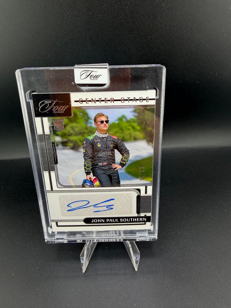 2026 Panini Turn Four Racing Center Stage John Paul Southern Autograph 09/99 No. CS-JPS - front