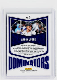2026 Panini Donruss Elite Baseball Dominators Aaron Judge #5 - back