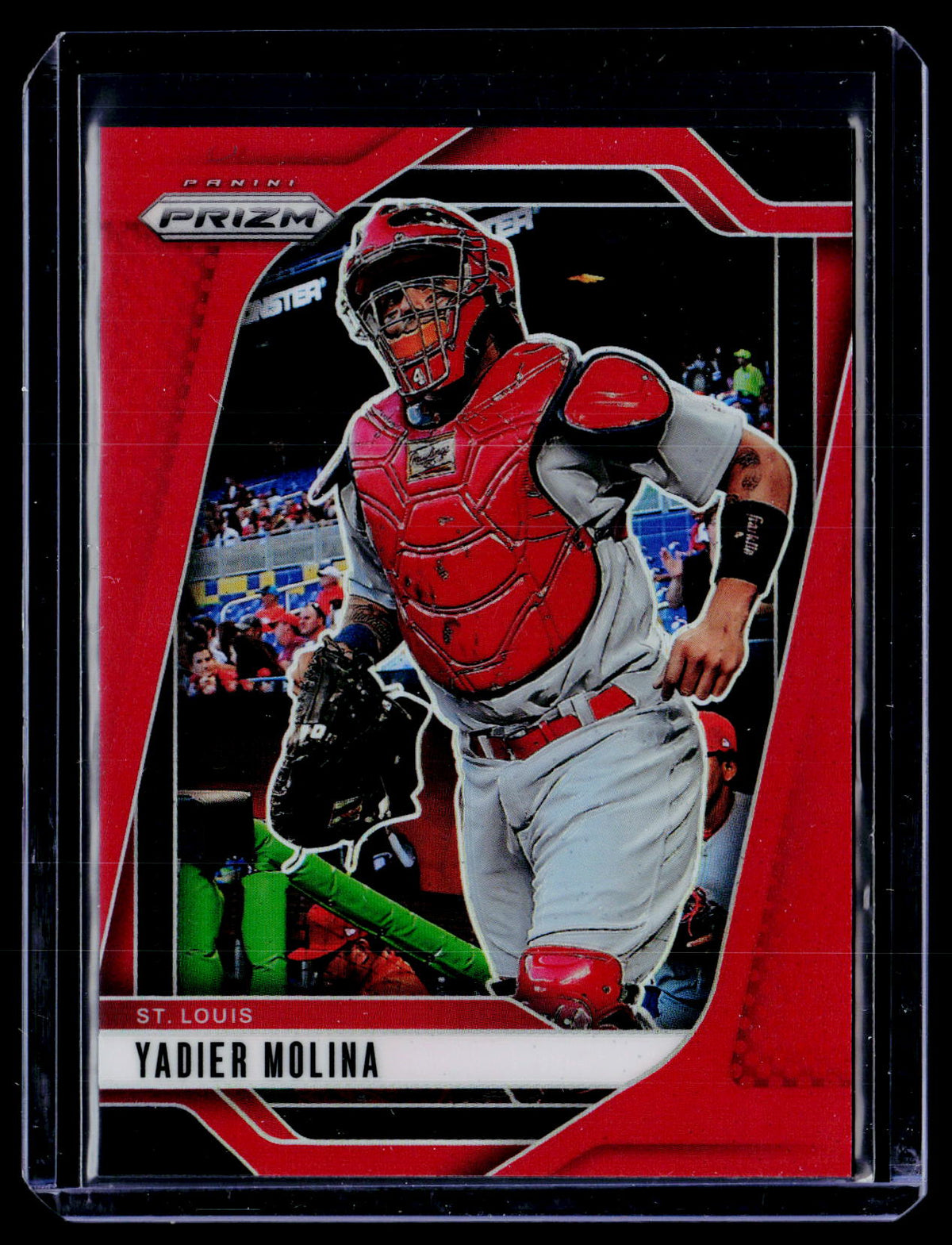 2025 Panini Prizm Baseball Yadier Molina Red Prizms #101 /299 - front