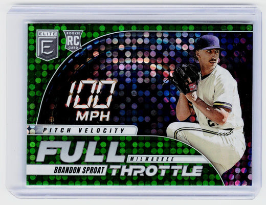 2026 Panini Donruss Elite Full Throttle Brandon Sproat RC #12 Milwaukee Brewers - front