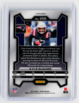 2023 Panini Prizm Football Kyle Dugger #205 Black and White Checkerboard Prizm - back