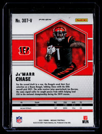 2021 Panini Mosaic Football Ja’Marr Chase Rookie Variation #307-V Bengals - back