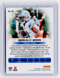 2023 Panini Prestige Xtra Points Amon-Ra St. Brown #99 /599 - back