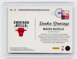 2024-25 Panini Hoops Rookie Greetings #16 Matas Buzelis Chicago Bulls Rookie Card - back