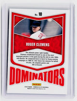 2026 Panini Donruss Elite Dominators Roger Clemens #10 Boston Red Sox - back