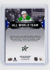 2025-26 Upper Deck Extended Series All-World Team AWT-13 Mikko Rantanen Dallas Stars - back