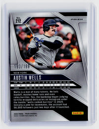 2025 Panini Prizm Baseball Austin Wells Blue Prizm #212 /199 - back