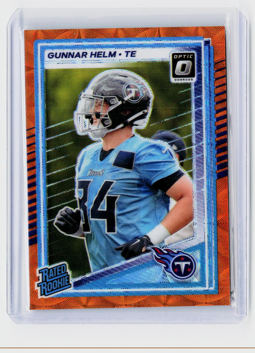 2025 Donruss Optic Gunnar Helm Rated Rookie Orange Shock Prizm #294 /79 - front