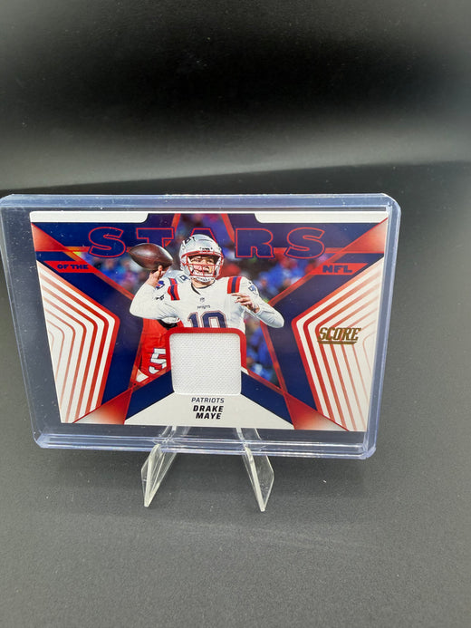 2025 Panini Score Stars of the NFL Drake Maye Jersey Relic #SNJ-DMY - front