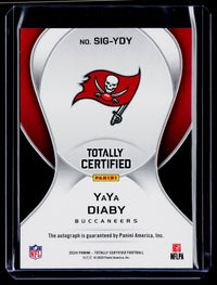 2024 Panini Totally Certified Signatures Yaya Diaby Autograph #SIG-YDY - back