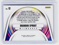 2026 Panini Donruss Elite Full Throttle Brandon Sproat RC #12 Milwaukee Brewers - back