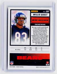 2025 Panini Score Football Willie Gault #207 Base Chicago Bears /399 - back