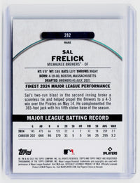 2025 Topps Finest Baseball Sal Frelick Milwaukee Brewers #282 Rare - back