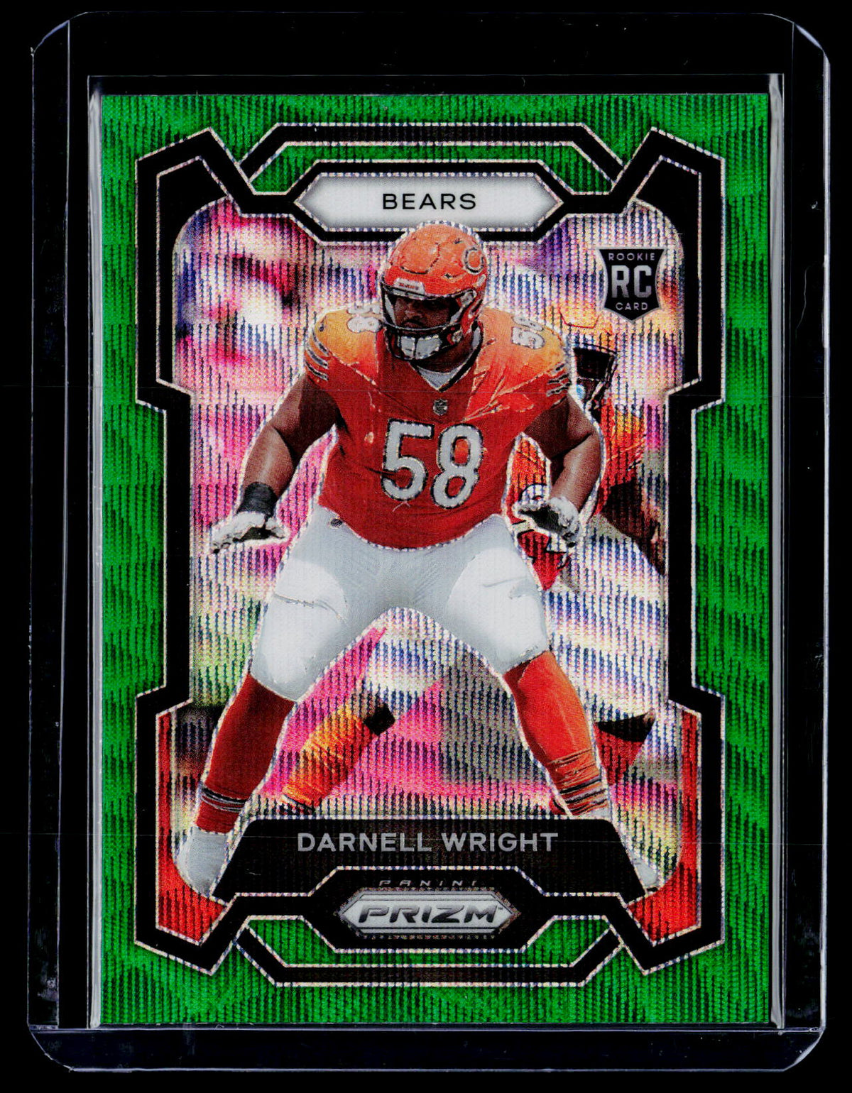 2023 Panini Prizm Football Darnell Wright Green Prizm RC #313 Bears - front