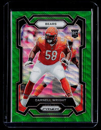 2023 Panini Prizm Football Darnell Wright Green Prizm RC #313 Bears - front