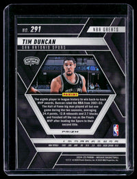 2024-25 Panini Mosaic NBA Greats Tim Duncan #291 San Antonio Spurs - back