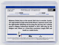 2025 Topps Update Series Veteran Combos Rising Sons Shohei Ohtani Roki Sasaki US269 - back