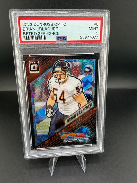2023 Panini Donruss Optic Retro Series Brian Urlacher #5 Retro Series-Ice PSA 9 /15 - front