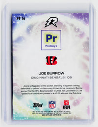 2026 Topps Protonyx PT-16 Joe Burrow Cincinnati Bengals - back