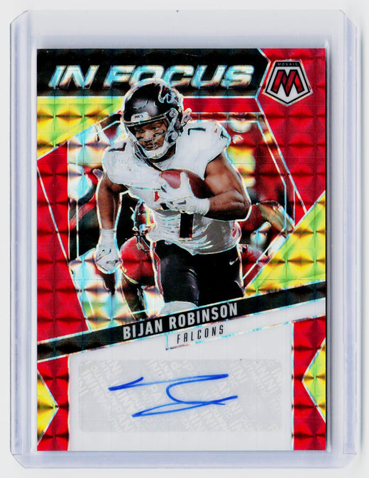 2025 Panini Mosaic Football In Focus Autographs Bijan Robinson IFS-BRN - front