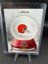 2025 Panini Donruss Football Rookie Sweater Dillon Gabriel / Mason Graham #SWED-CLE - back