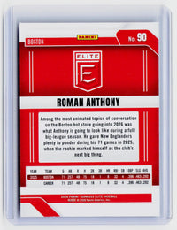 2026 Panini Donruss Elite Baseball Roman Anthony #90 Boston Red Sox - back