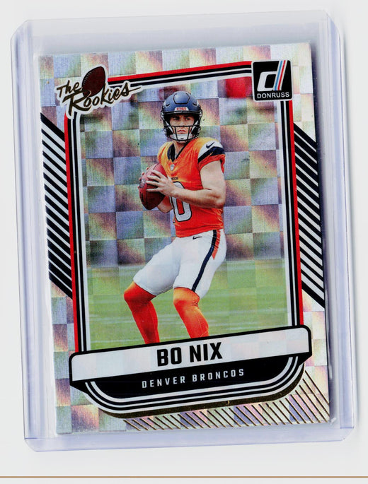 2024 Panini Donruss The Rookies Bo Nix TR-38 Denver Broncos Rookie Card - front