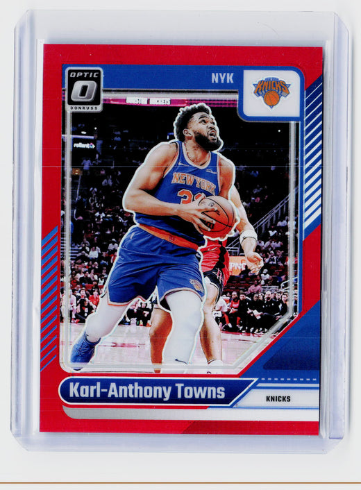 2024-25 Panini Donruss Optic Karl-Anthony Towns Red /99 #158 Knicks 66/99 - front