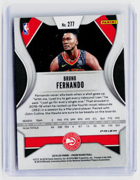 2019-20 Panini Prizm Bruno Fernando Rookie Card #277 Atlanta Hawks - back