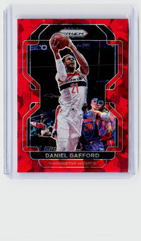 2021-22 Panini Prizm Basketball Daniel Gafford #125 Red Ice Prizm Washington Wizards - front