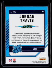 2024 Panini Donruss Football Optic Rated Rookies Preview Jordan Travis Pink #349 RC - back