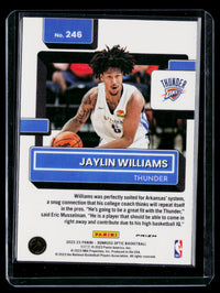 2022-23 Panini Donruss Optic Rated Rookie Jaylin Williams #246 - back