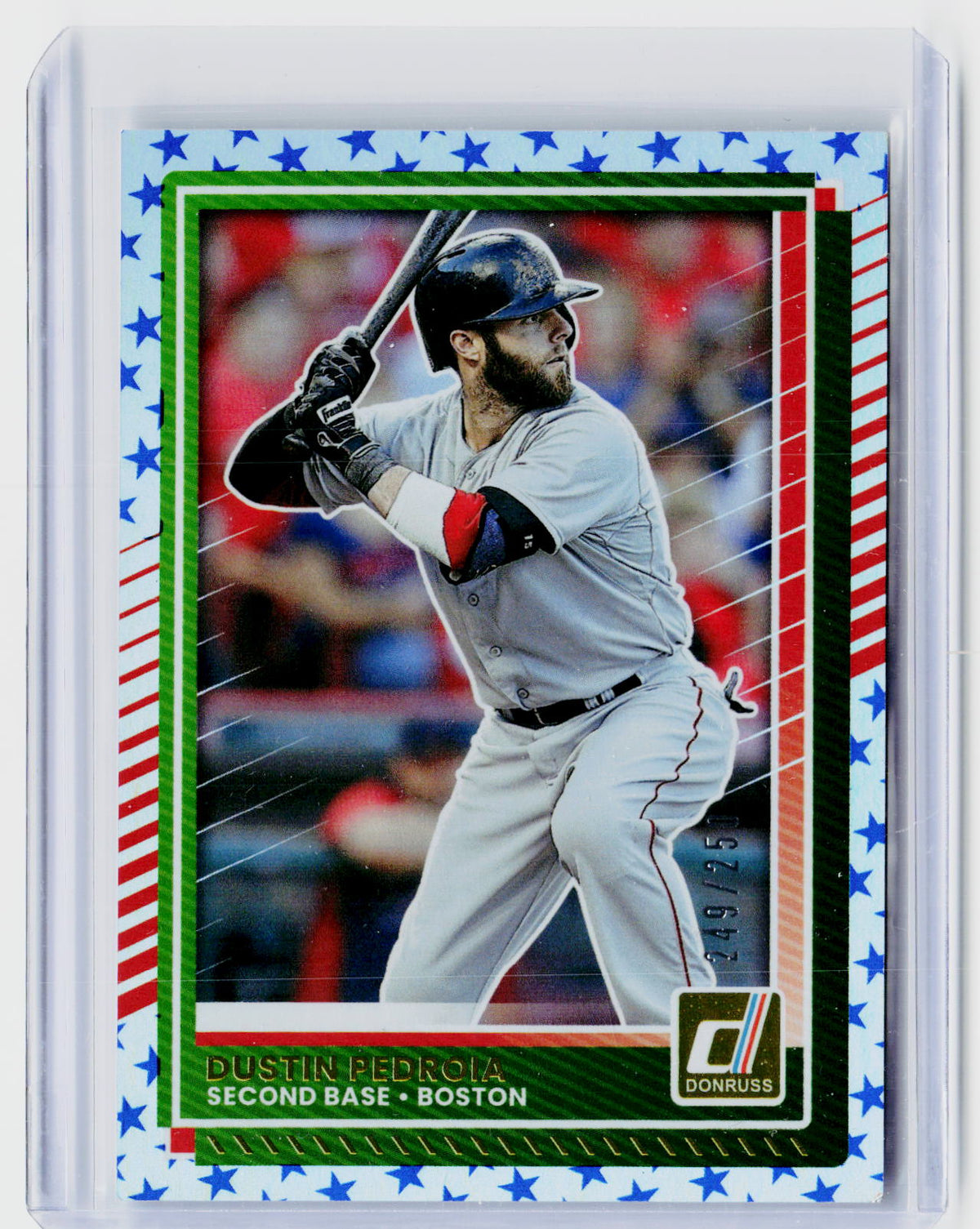 2025 Panini Donruss Baseball Dustin Pedroia Artist Proof #28 /250 - front