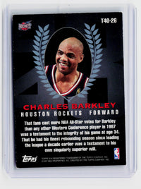 1997 Topps 40 Charles Barkley T40-26 Houston Rockets - back