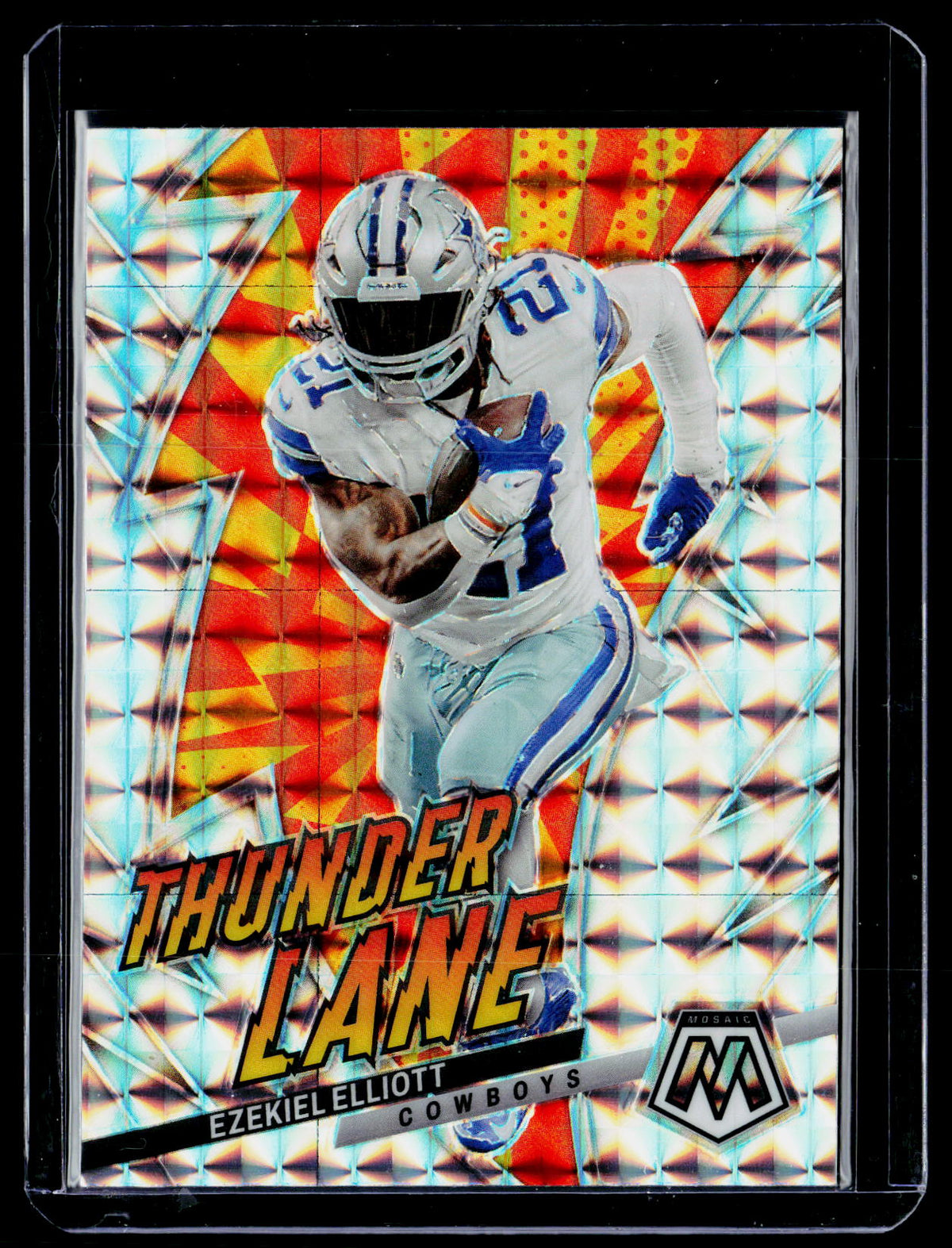 2023 Panini Mosaic Football Thunder Lane Ezekiel Elliott TL-EZE Mosaic - front