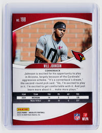 2025 Panini Absolute Football Will Johnson Rookies Retail #198 - back