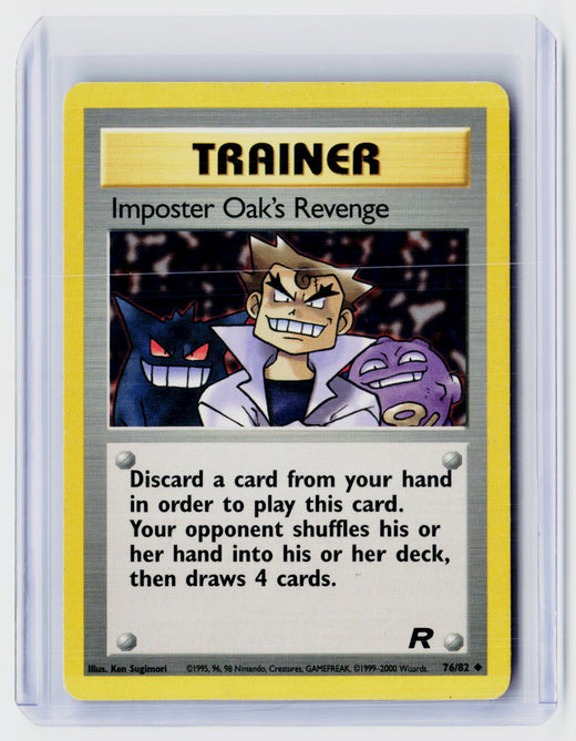 2000 Pokémon Team Rocket Imposter Oak's Revenge 76/82 Trainer Card - front