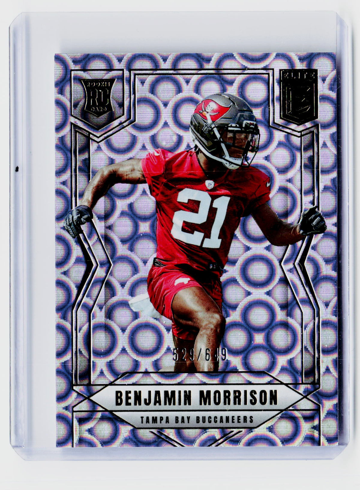 2025 Panini Donruss Elite Football Benjamin Morrison RC #167 Lavender Pyramids /649 - front