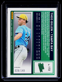 2025 Panini Donruss Rated Prospect Theo Gillen #172 Prizm /149 - back